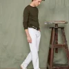 Crew neck sweater italian merino wool