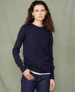 Crew neck sweater italian merino wool