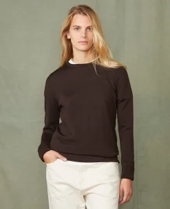 Crew neck sweater italian merino wool