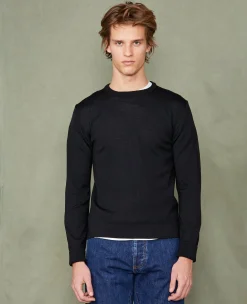 Crew neck sweater italian merino wool