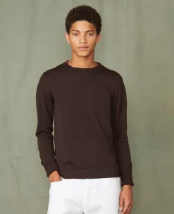 Crew neck sweater italian merino wool