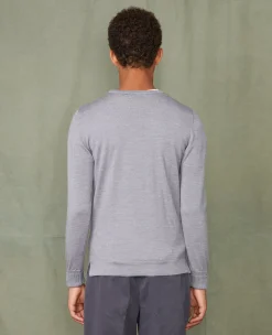 Crew neck sweater italian merino wool