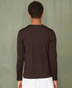 Crew neck sweater italian merino wool