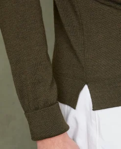 Crew neck sweater italian merino wool