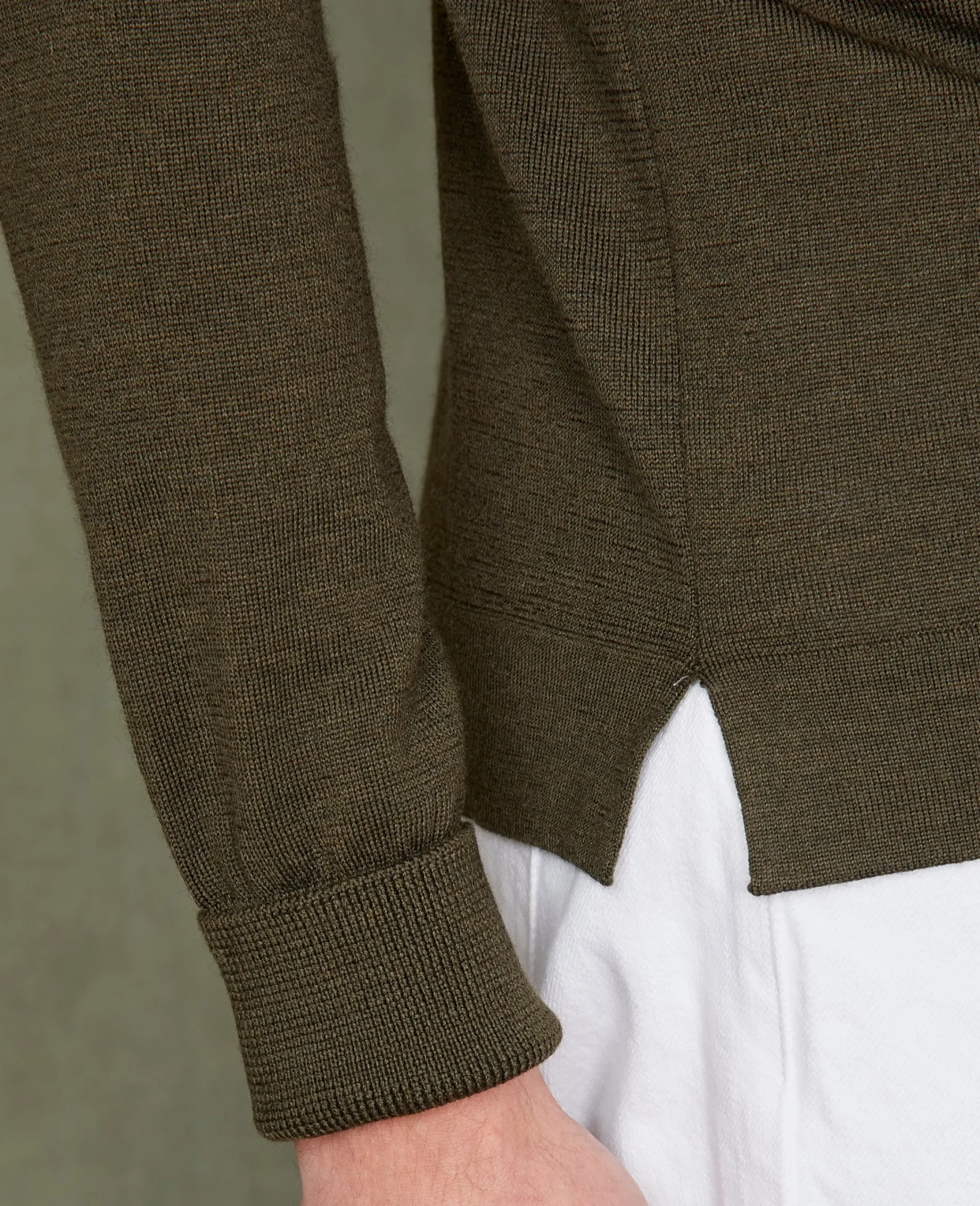 Crew neck sweater italian merino wool