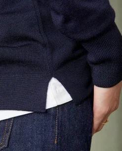 Crew neck sweater italian merino wool