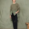 Crew neck sweatshirt organic cotton fleece