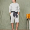 Crew neck sweatshirt organic cotton fleece