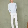 Crew neck sweatshirt organic cotton fleece