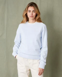 Crew neck sweatshirt organic cotton fleece