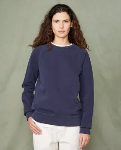 Crew neck sweatshirt organic cotton fleece