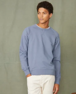 Crew neck sweatshirt organic cotton fleece