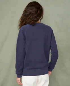 Crew neck sweatshirt organic cotton fleece