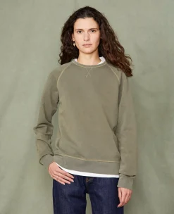 Crew neck sweatshirt organic cotton fleece