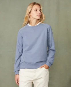 Crew neck sweatshirt organic cotton fleece