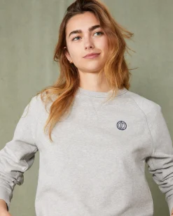 Crew neck sweatshirt organic cotton fleece
