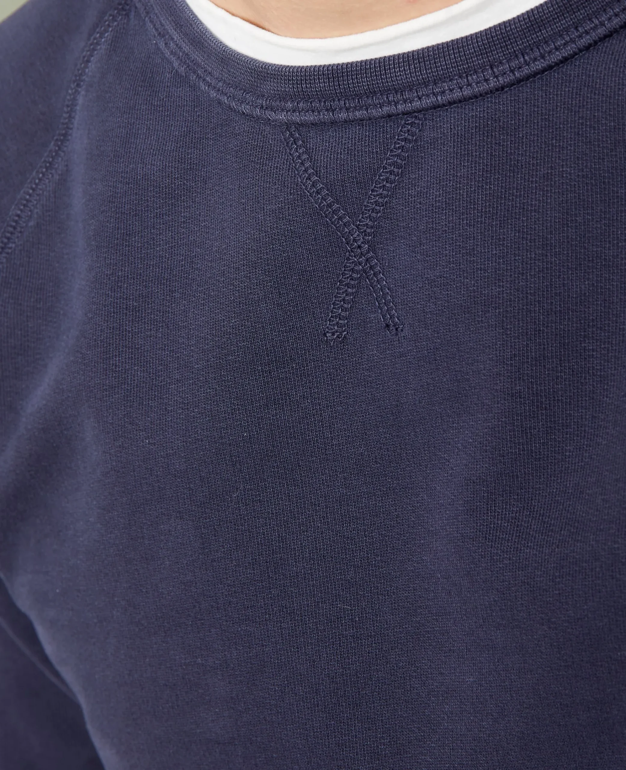 Crew neck sweatshirt organic cotton fleece