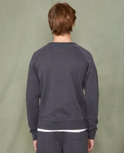 Crew neck sweatshirt organic cotton fleece
