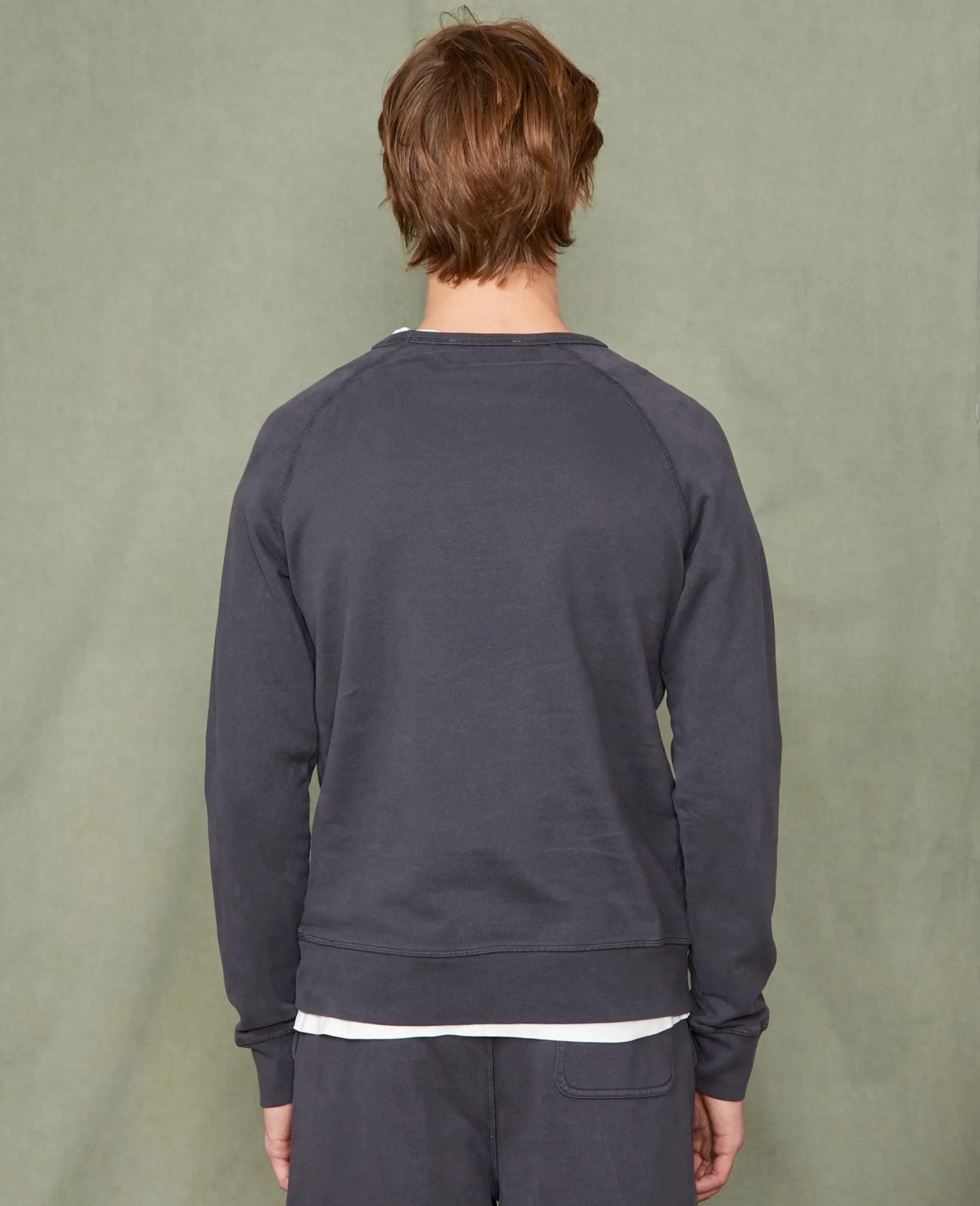 Crew neck sweatshirt organic cotton fleece