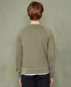Crew neck sweatshirt organic cotton fleece