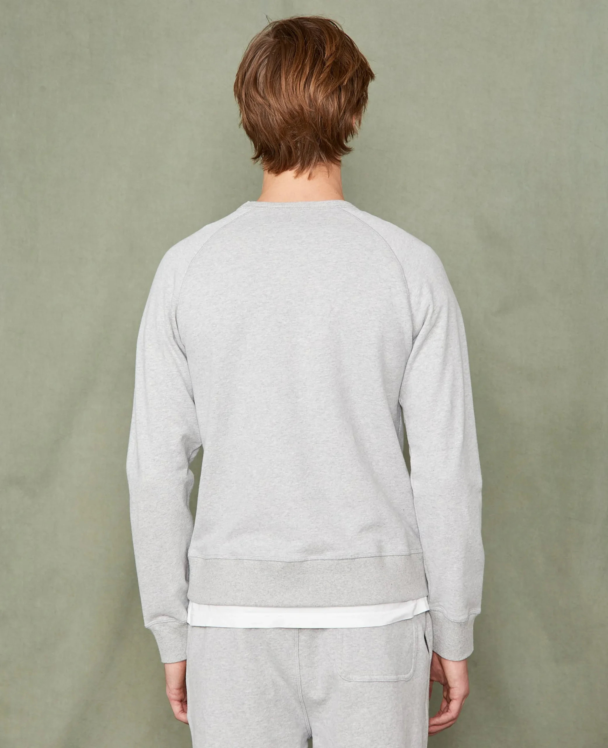 Crew neck sweatshirt organic cotton fleece