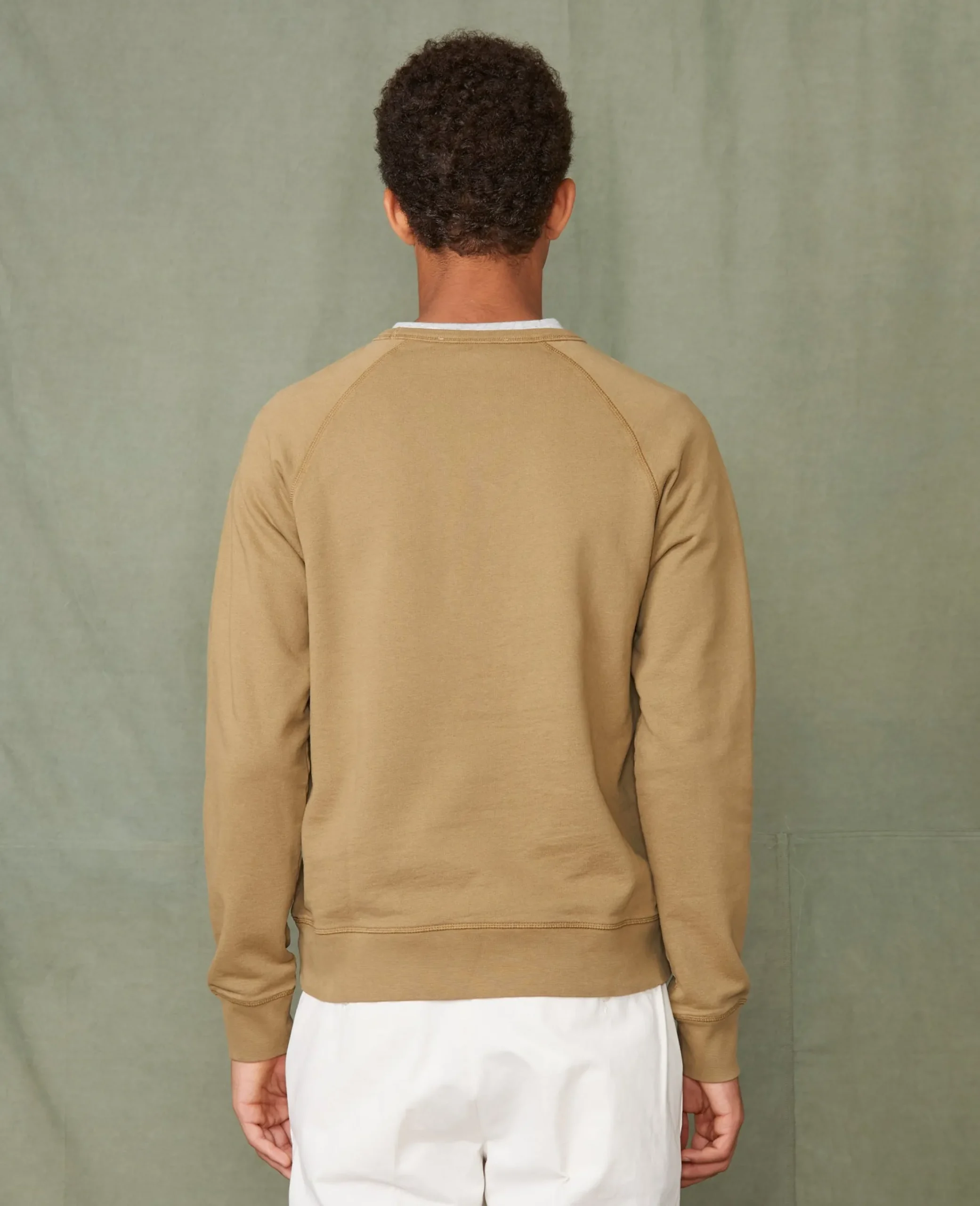Crew neck sweatshirt organic cotton fleece