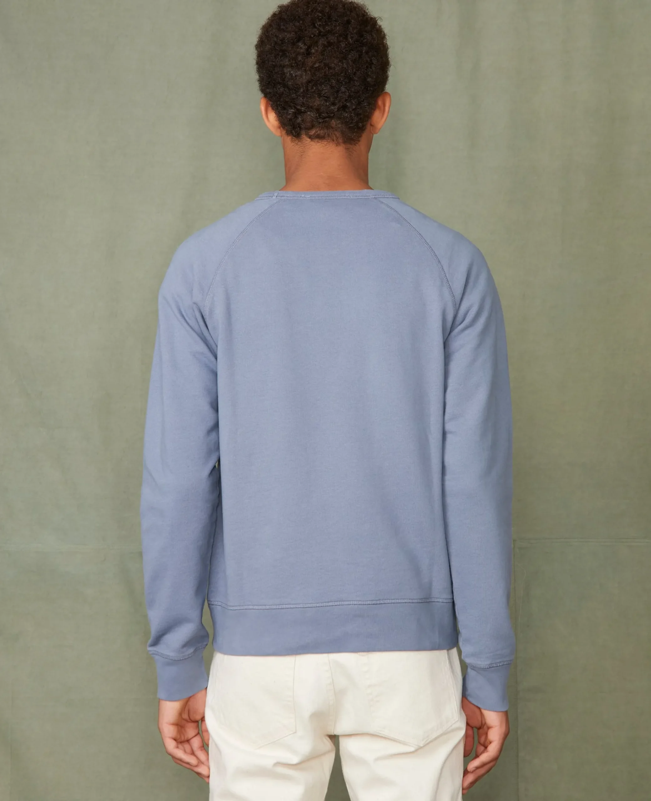 Crew neck sweatshirt organic cotton fleece