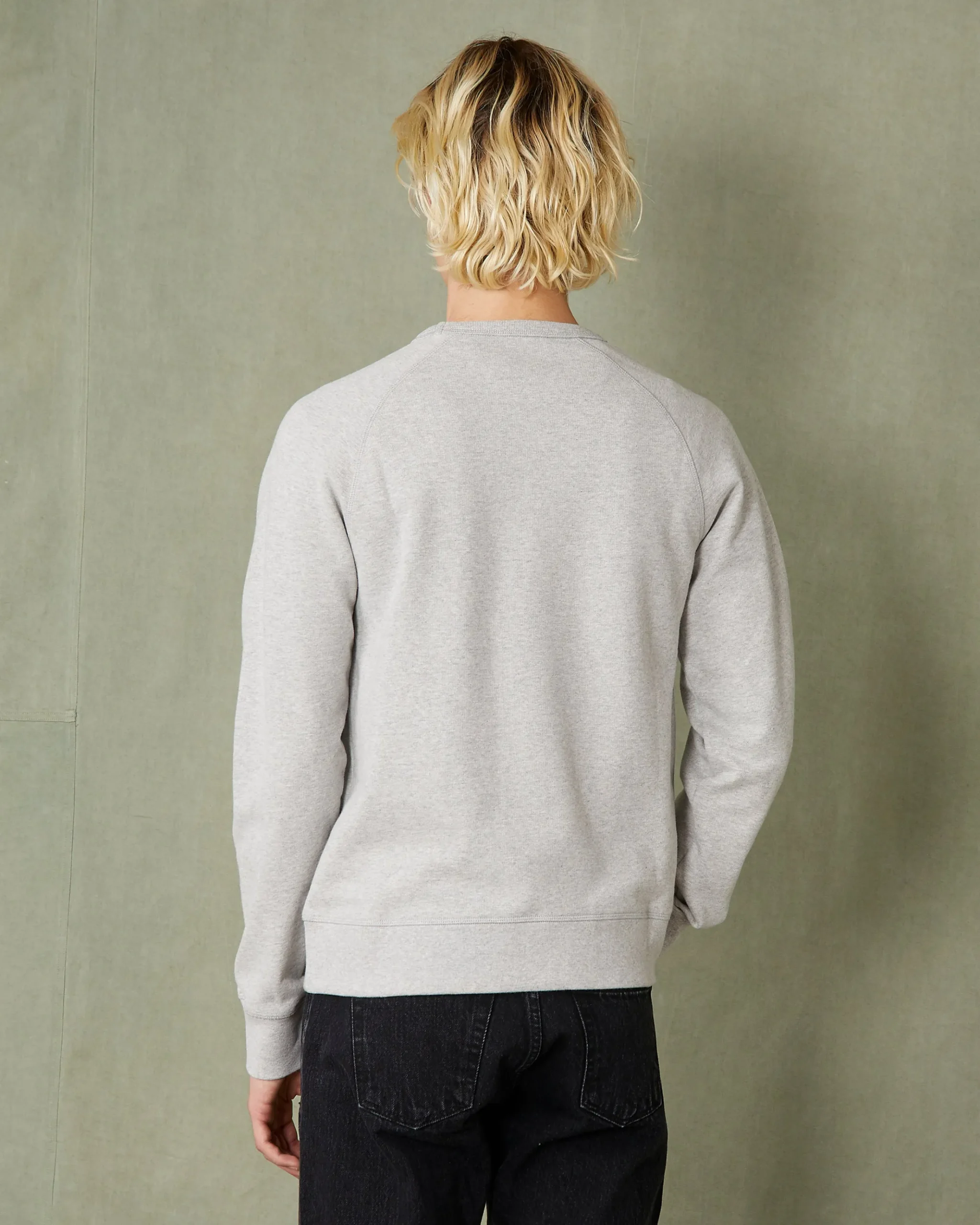 Crew neck sweatshirt organic cotton fleece