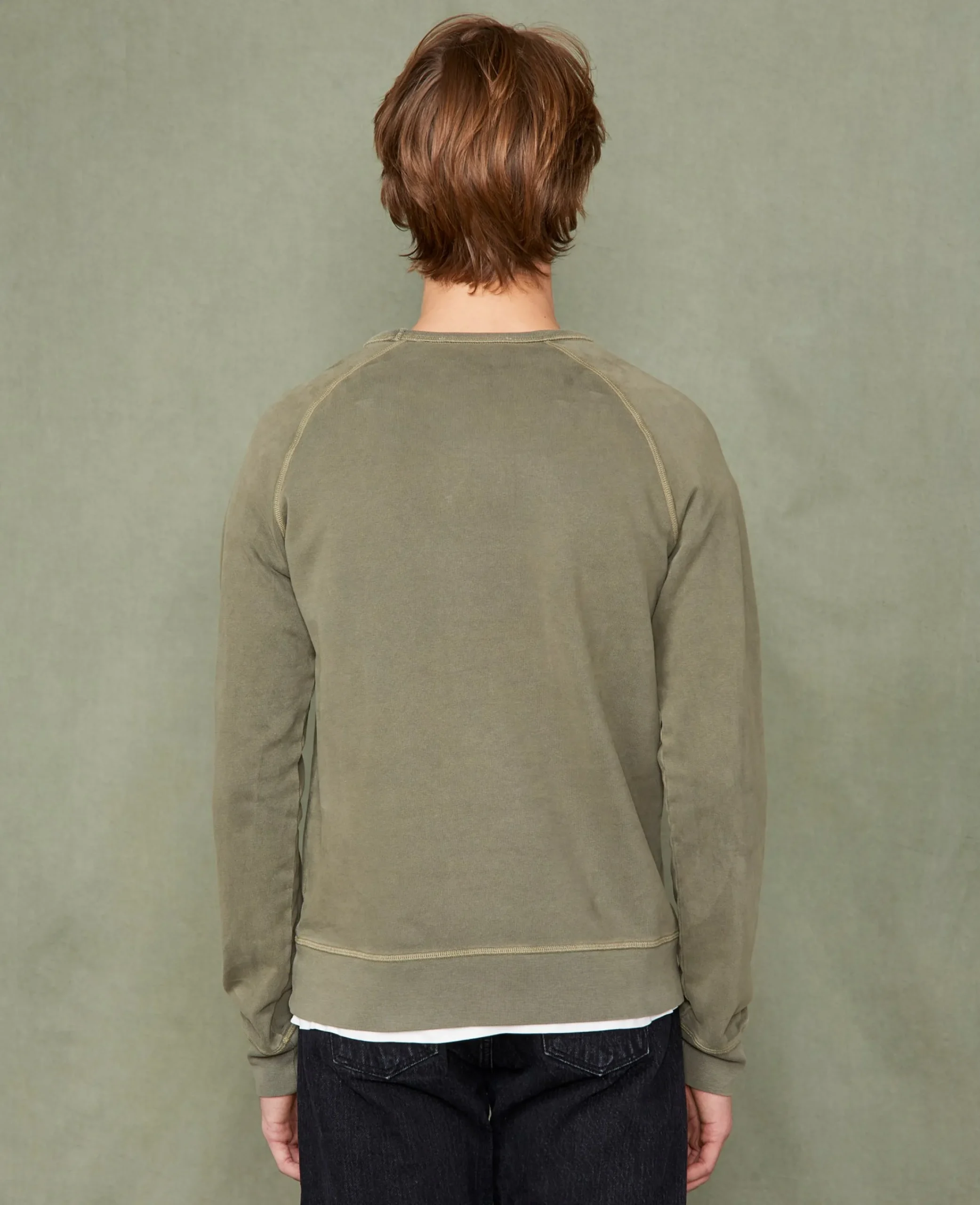 Crew neck sweatshirt organic cotton fleece