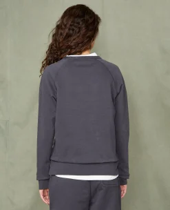 Crew neck sweatshirt organic cotton fleece