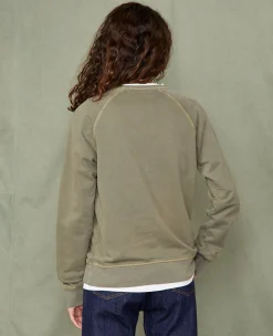 Crew neck sweatshirt organic cotton fleece