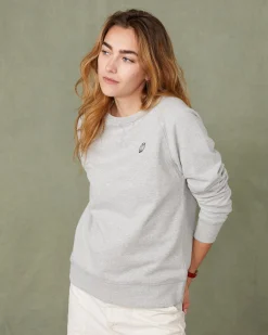 Crew neck sweatshirt organic cotton fleece