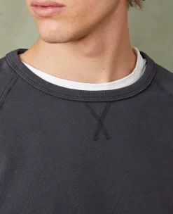 Crew neck sweatshirt organic cotton fleece