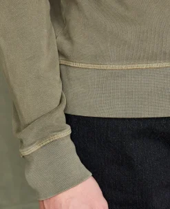 Crew neck sweatshirt organic cotton fleece