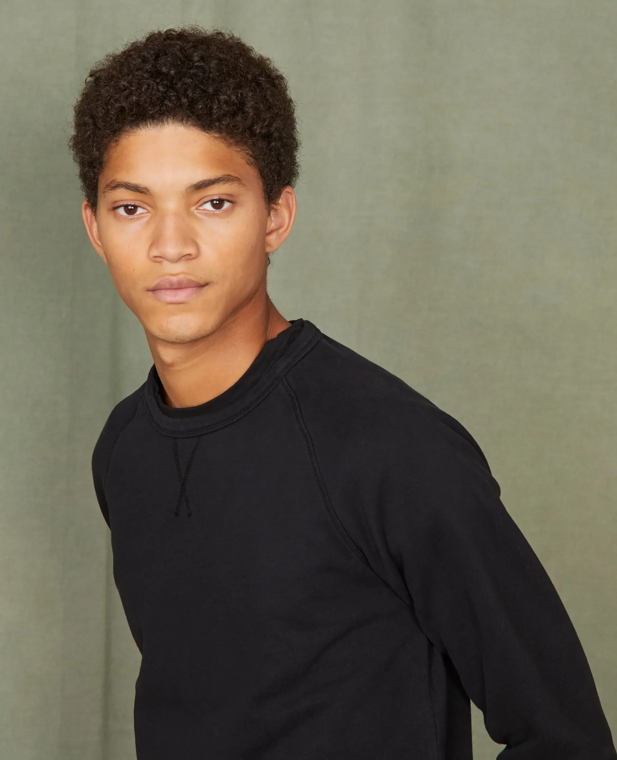 Crew neck sweatshirt organic cotton fleece