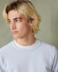 Crew neck sweatshirt organic cotton fleece