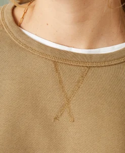 Crew neck sweatshirt organic cotton fleece