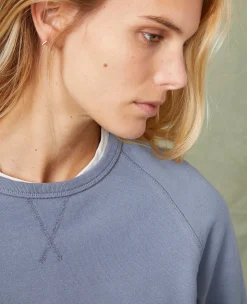 Crew neck sweatshirt organic cotton fleece