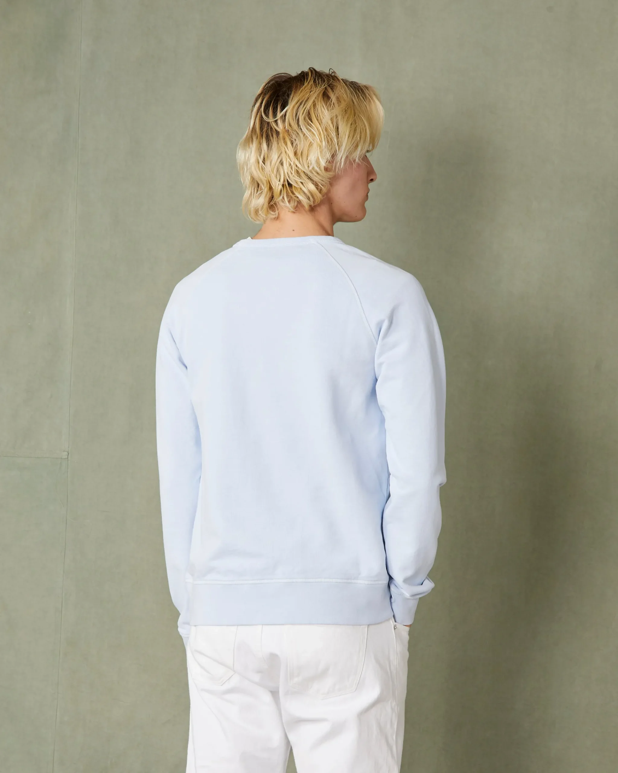 Crew neck sweatshirt organic cotton fleece