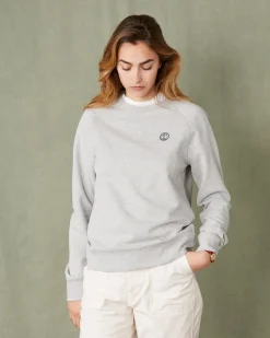 Crew neck sweatshirt organic cotton fleece