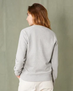 Crew neck sweatshirt organic cotton fleece