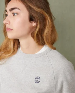 Crew neck sweatshirt organic cotton fleece