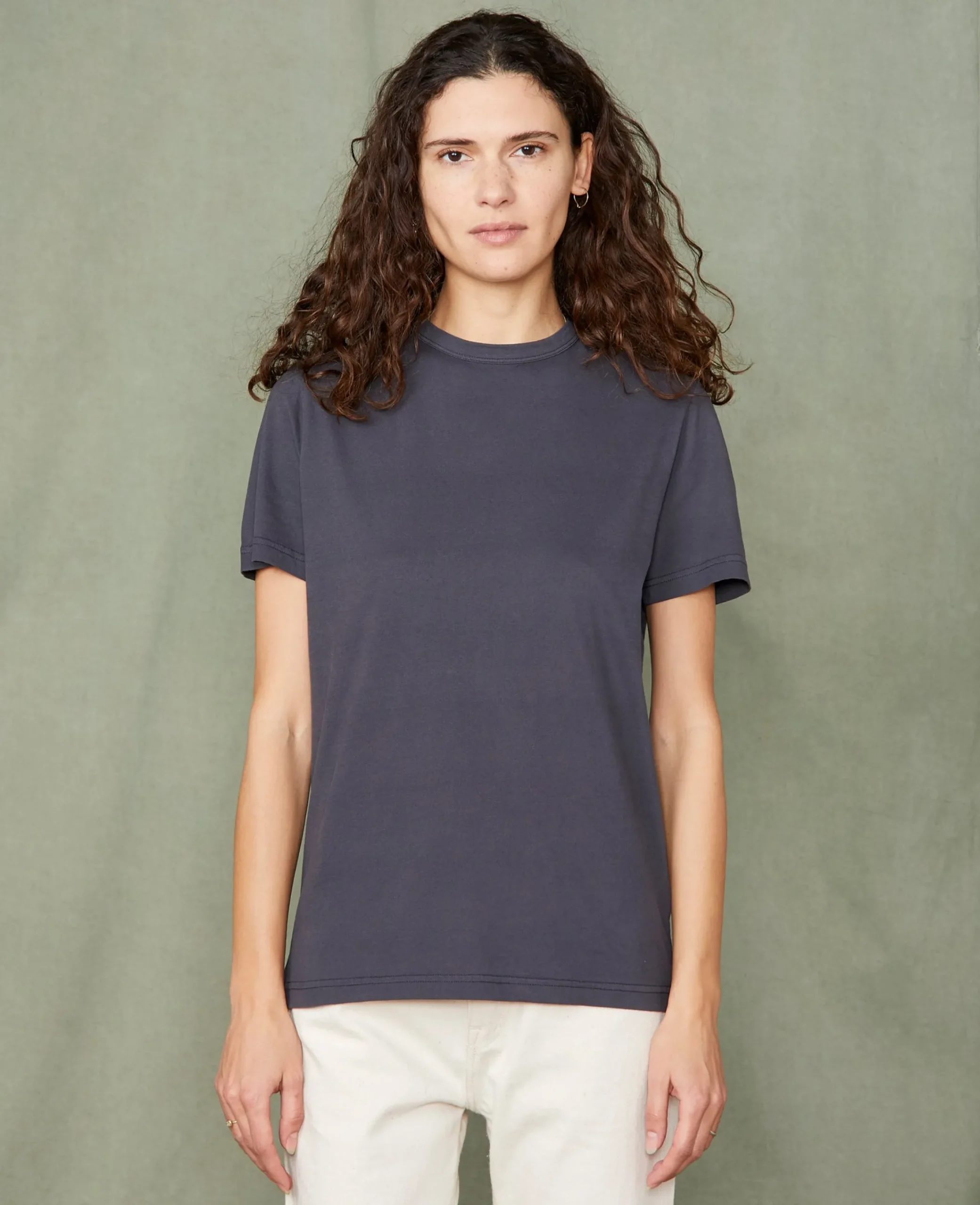 Crew neck t-shirt organic cotton jersey