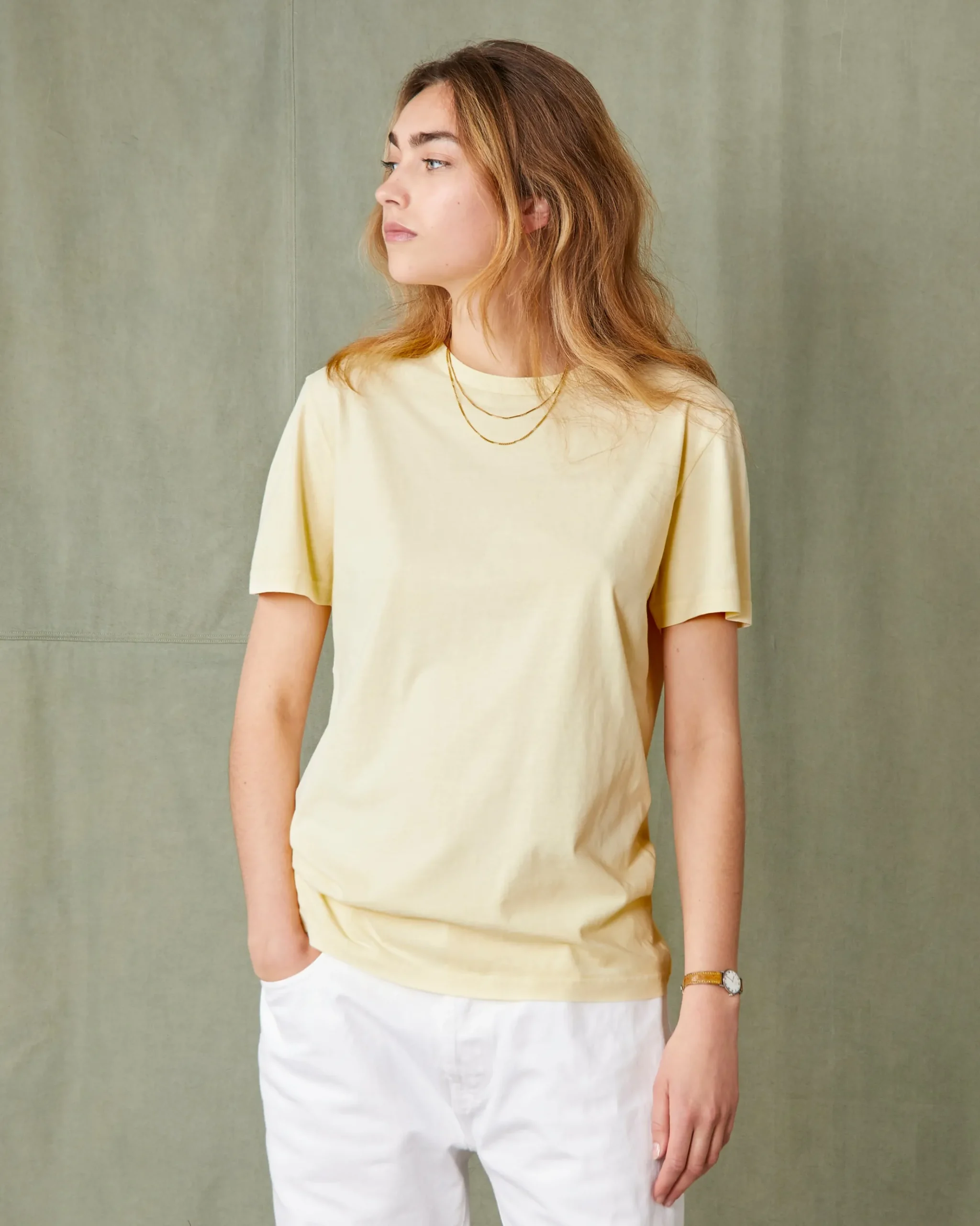 Crew neck t-shirt organic cotton jersey