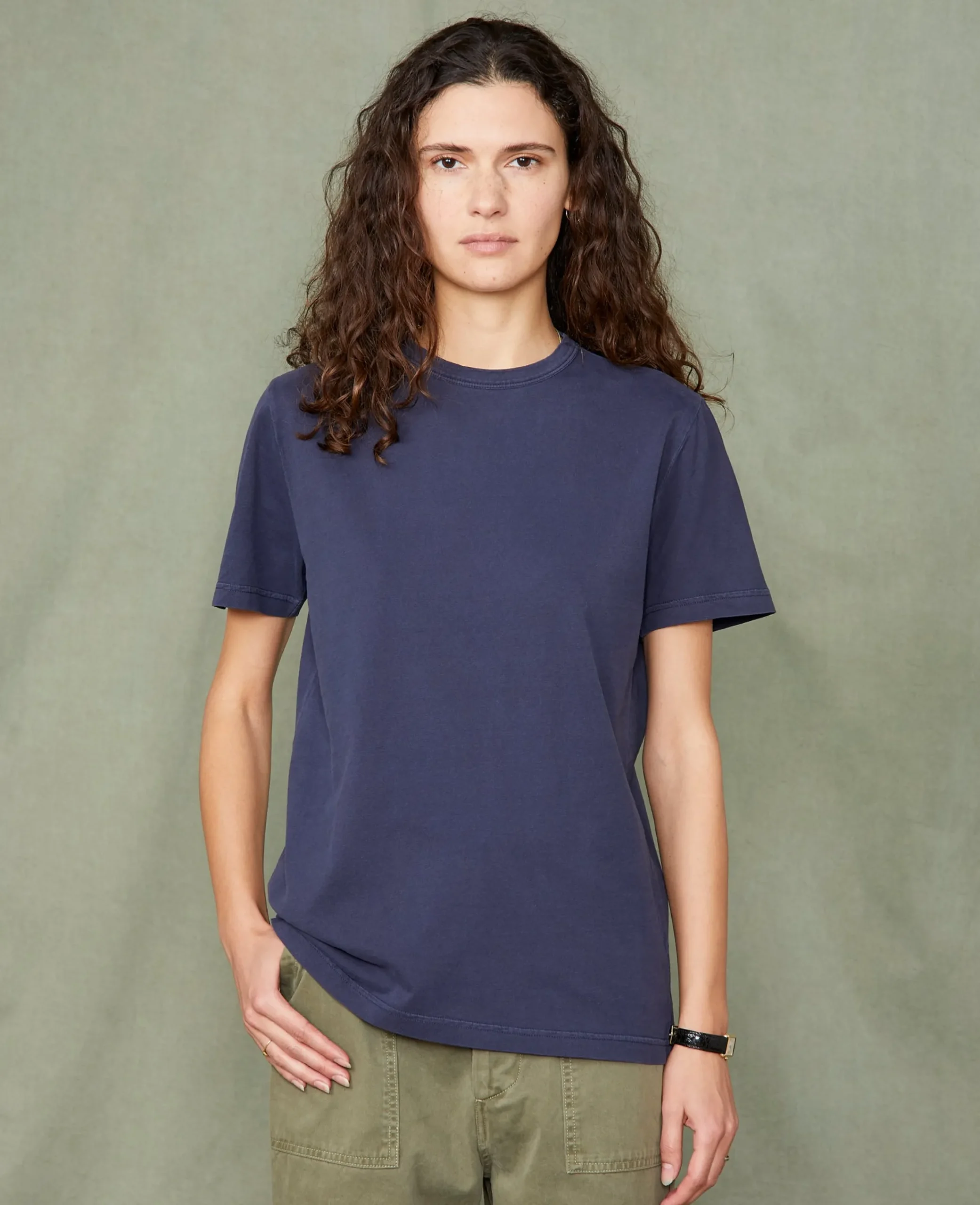 Crew neck t-shirt organic cotton jersey