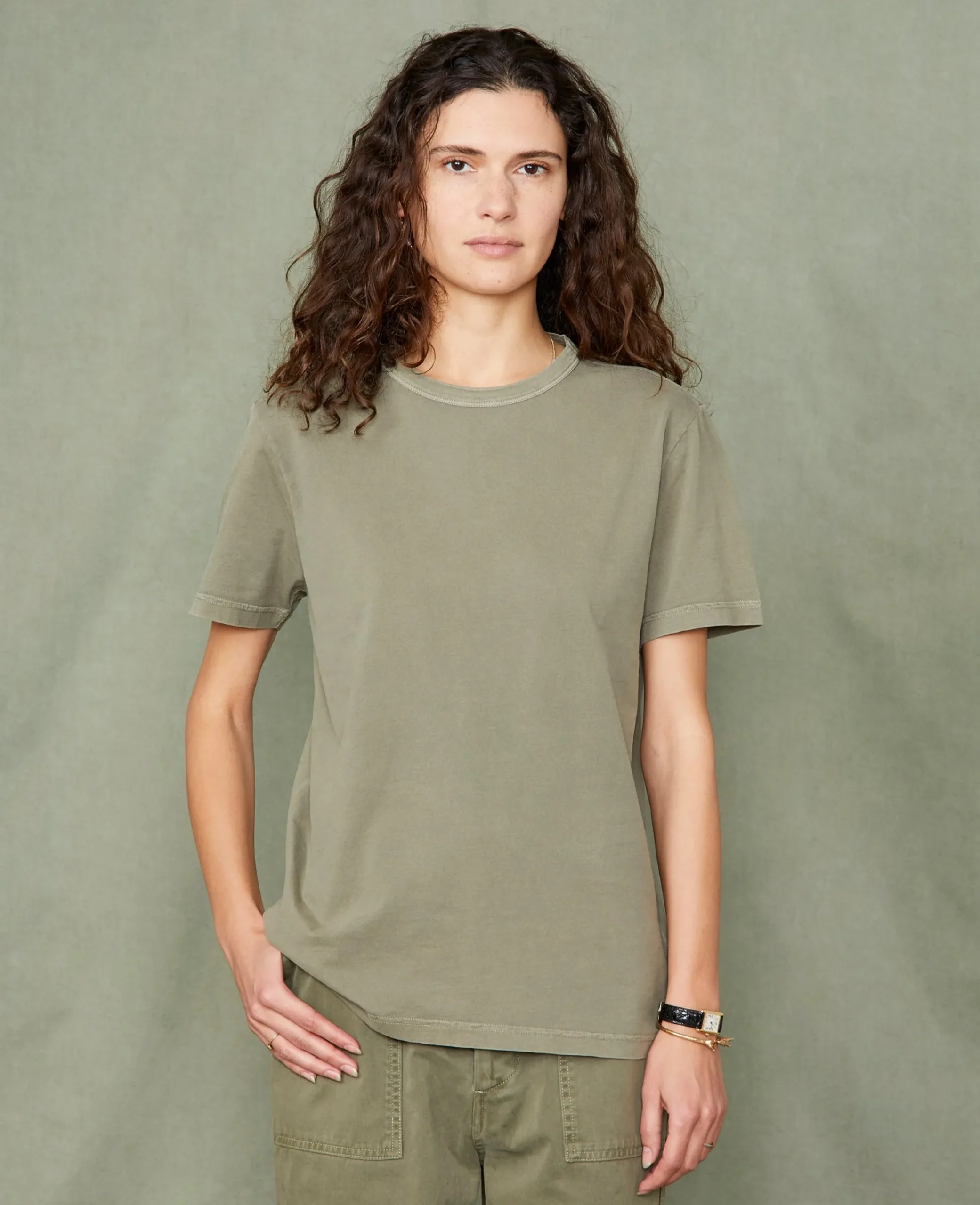 Crew neck t-shirt organic cotton jersey