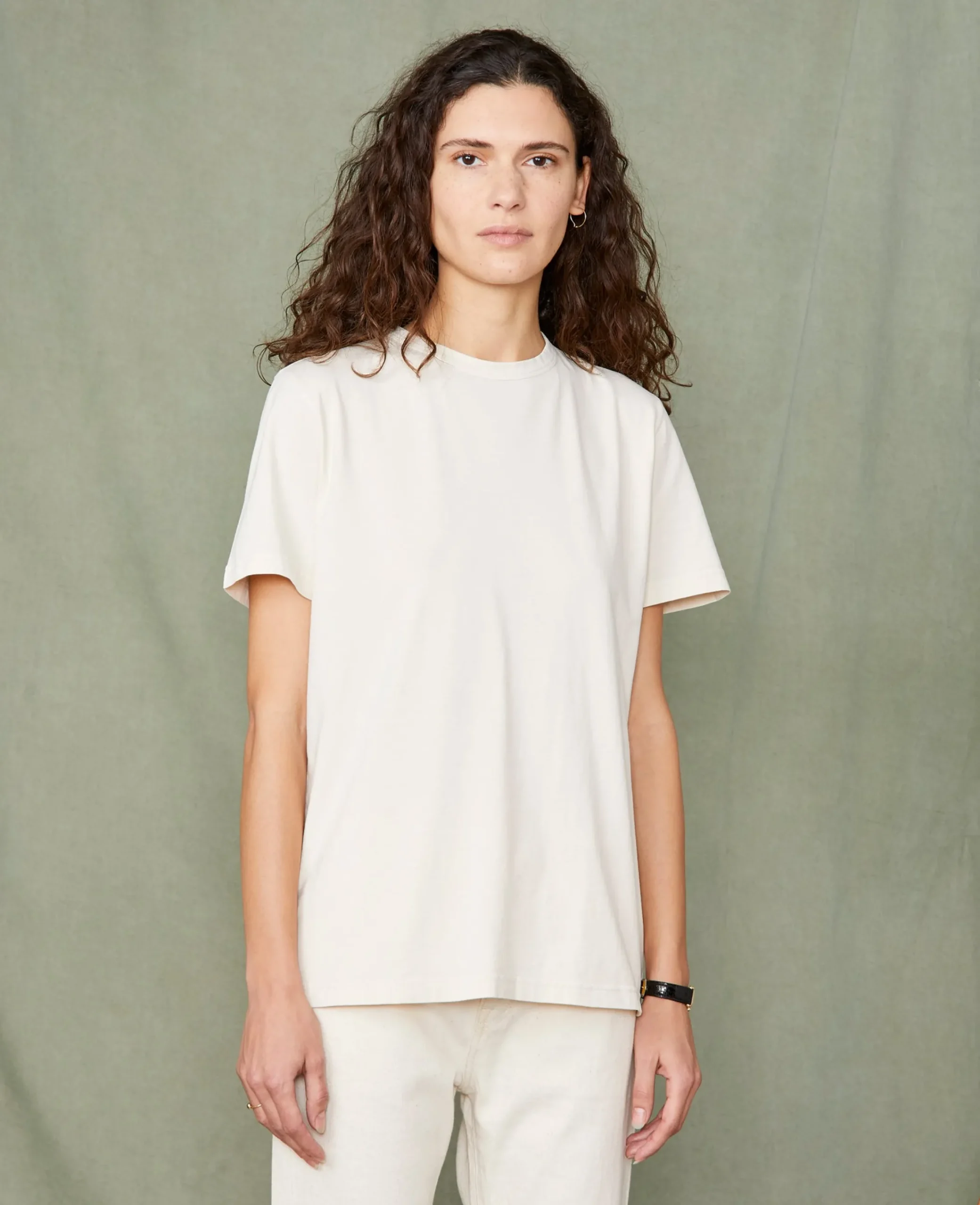 Crew neck t-shirt organic cotton jersey