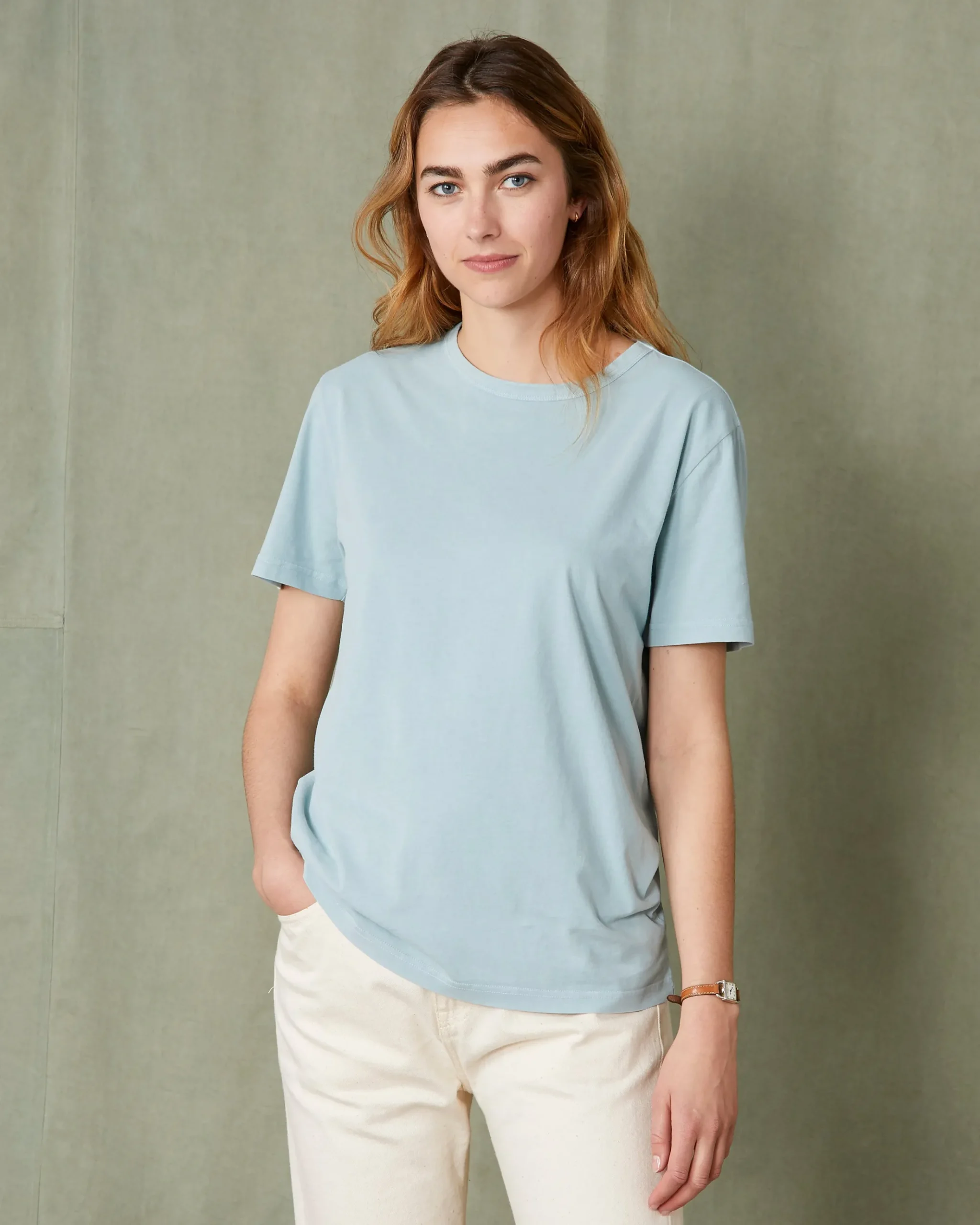 Crew neck t-shirt organic cotton jersey