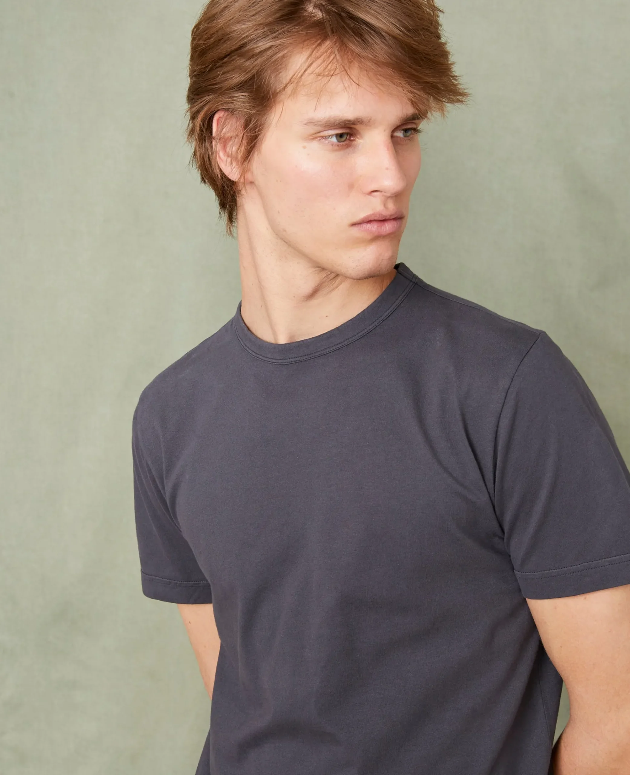 Crew neck t-shirt organic cotton jersey