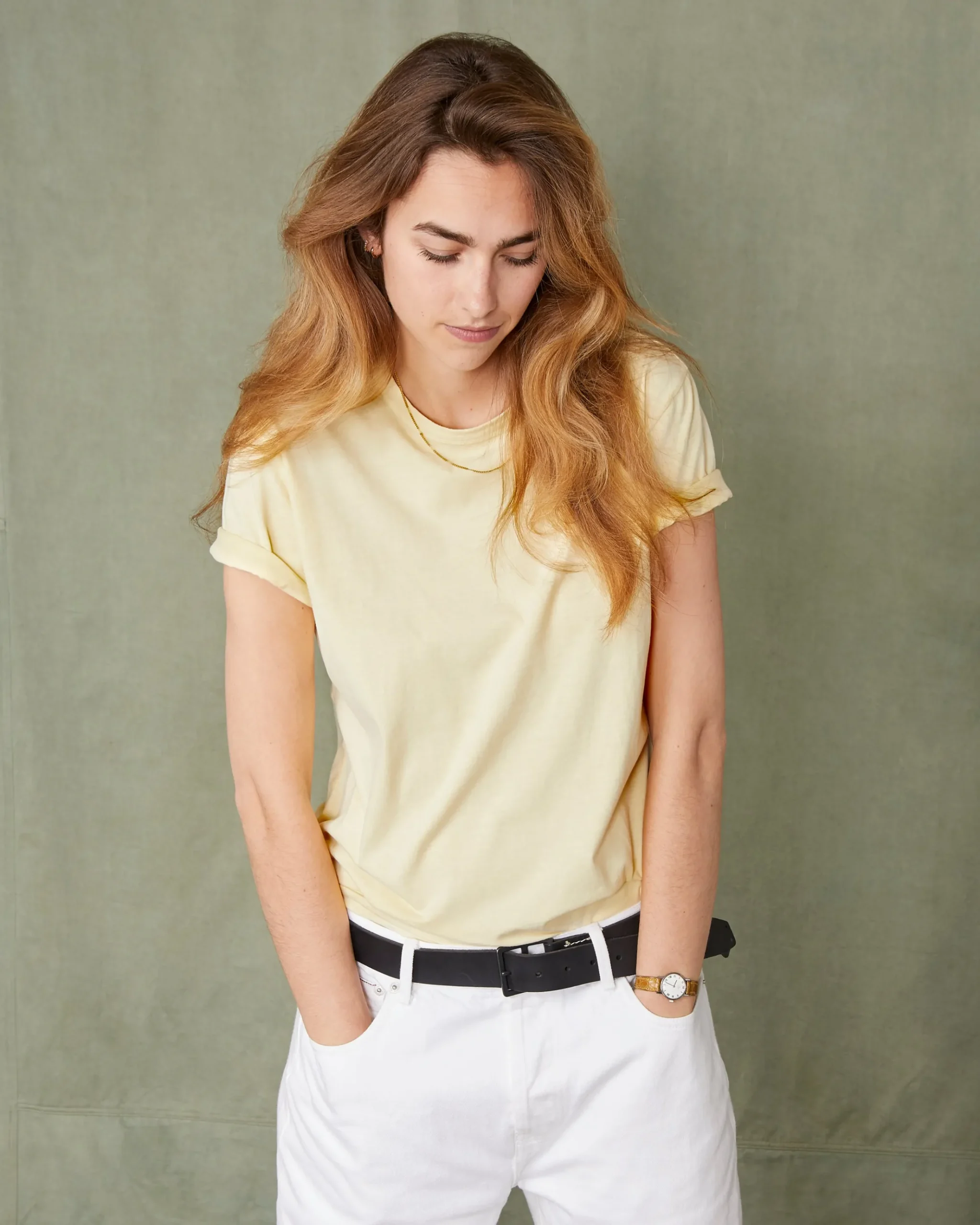 Crew neck t-shirt organic cotton jersey